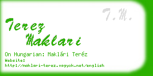 terez maklari business card